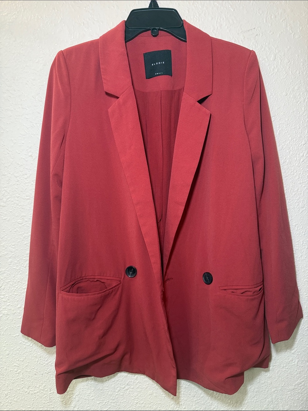 Elodie Brick Red Oversized Women's Blazer